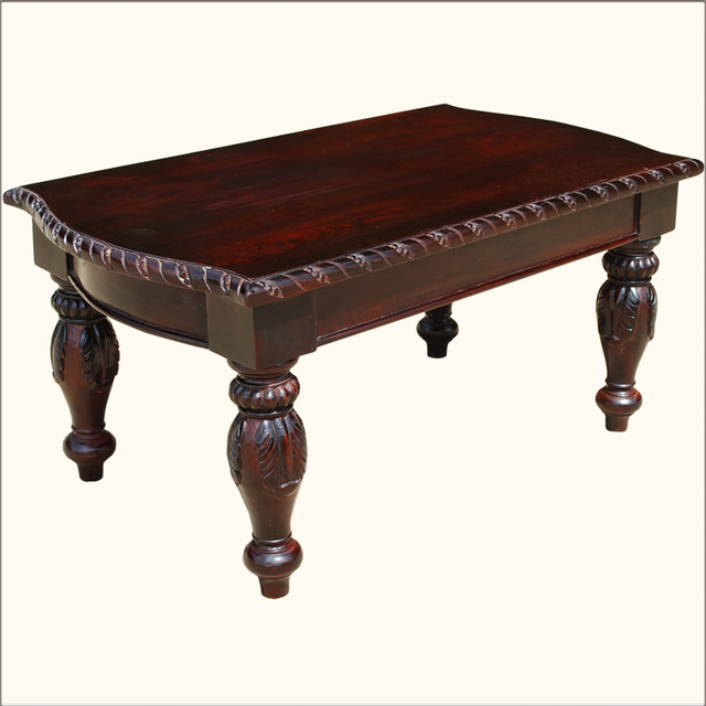 American Empire Wooden Hand Carved Ornate Coffee Table Victorian