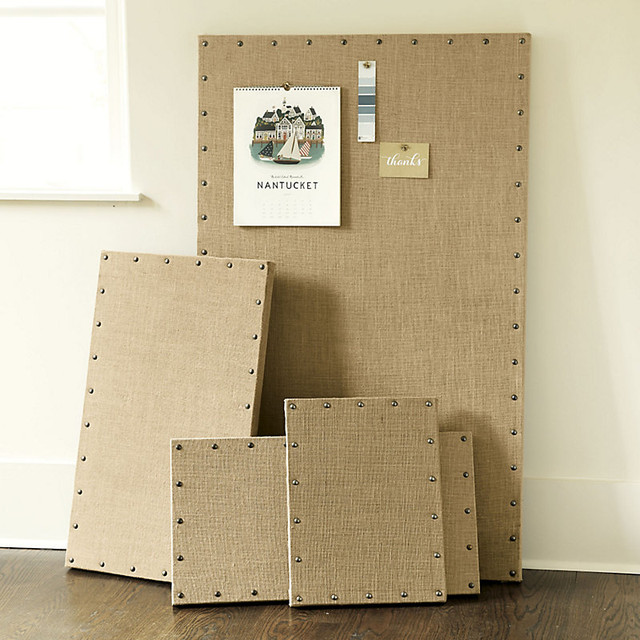 Burlap Message Board Narrow Contemporary Bulletin Boards And