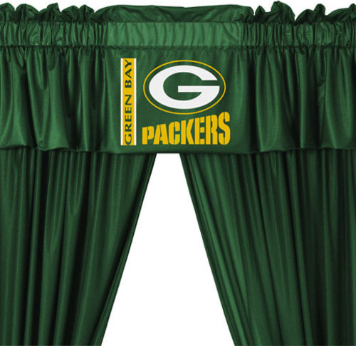 Lowes Bay Window Curtain Rod Green Bay Packers Bedro