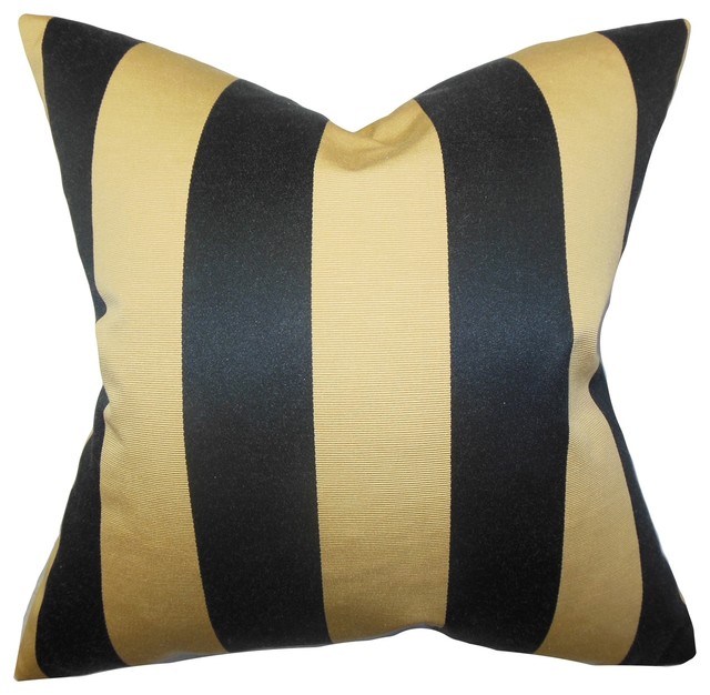Naoko Stripes Pillow Gold Black 18