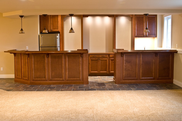 French Country Style Home traditional-basement