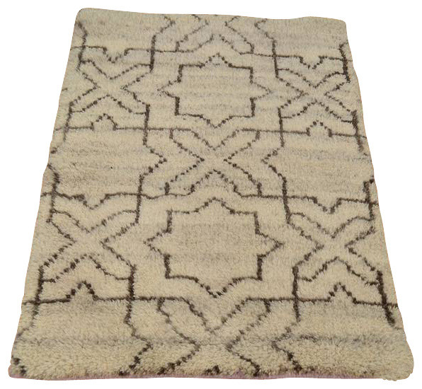 Oriental Rug Moroccan Berber Raised Pile Hand Knotted Rug SH13804