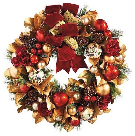 Queen's Collection Christmas Wreath Christmas Decor - Traditional ...