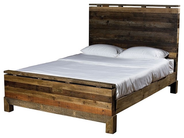 Angora Reclaimed Wood Bed  Rustic  Platform Beds  houston  by Zin 