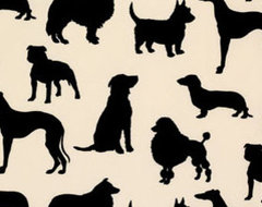 Dog Flock Velvet Wallpaper eclectic wallpaper