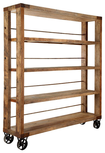 Recycled Pine Wood Bookcase - Traditional - Bookcases - by Wisteria