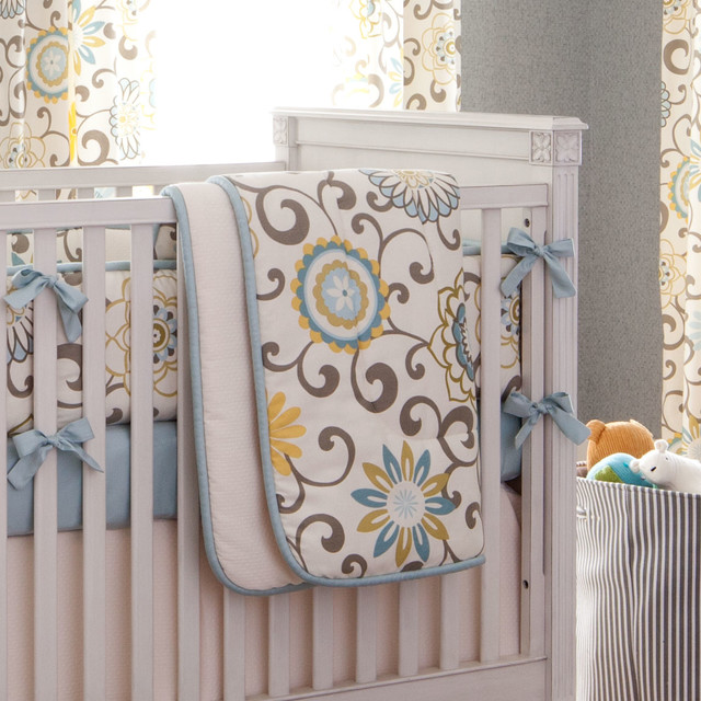 Spa Pom Pon Play Crib Comforter Traditional Baby Bedding atlanta