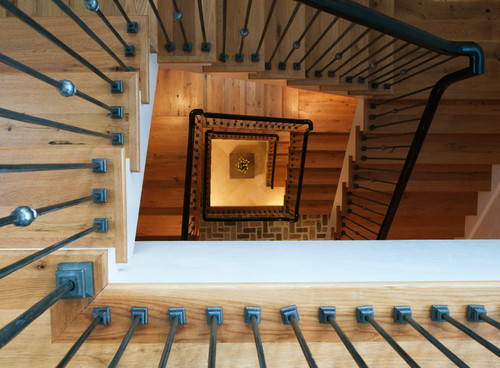 Mediterranean Staircase design by Other Metro Architect Barnes Vanze Architects, Inc