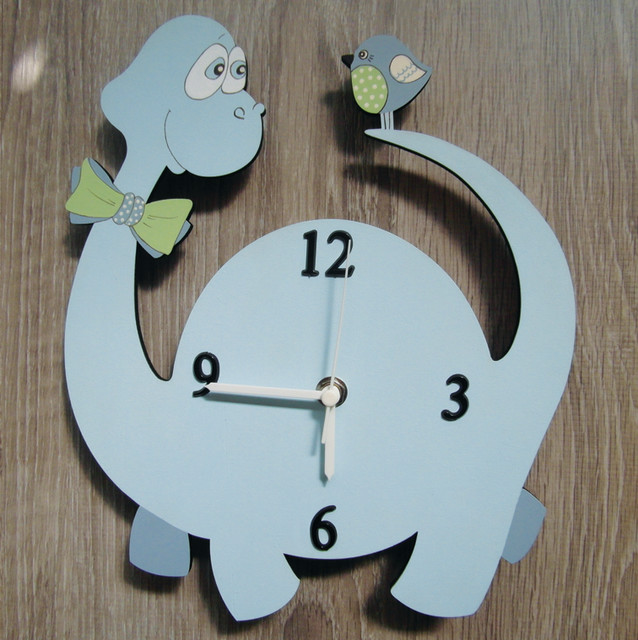 Dinosaur Nursery Wall Clock Kids Clocks other metro by BabooArt