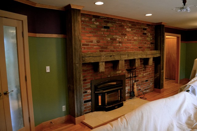 Barn Wood Mantle Project rustic