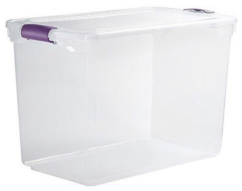 storage bins clear boxes plastic tall inch contemporary stackable mainstays walmart lid box