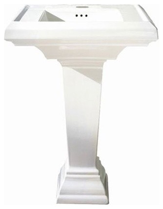 Square Bathroom Sinks on Standard Town Square 0790100 Pedestal Sink Contemporary Bathroom Sinks