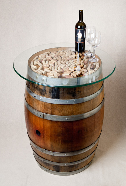 Wine Barrel Bar Table