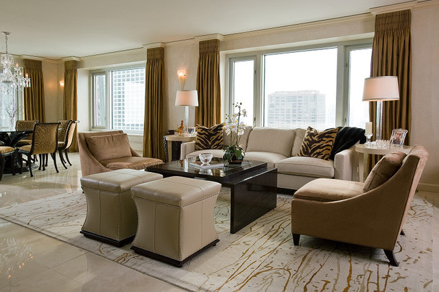 Transitional Elegance Condo - modern - living room - chicago - by ...