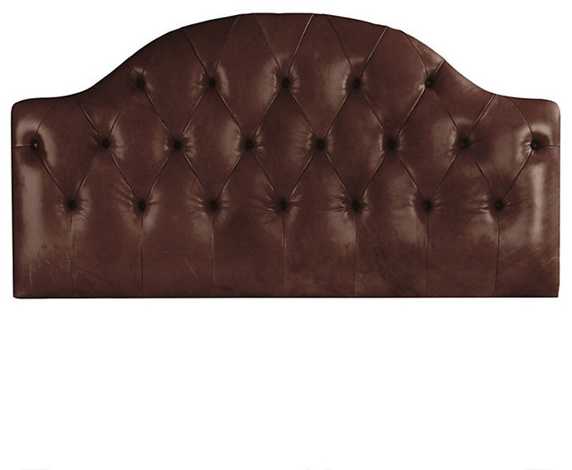 Camden Tufted Leather Headboard Mineral King Traditional
