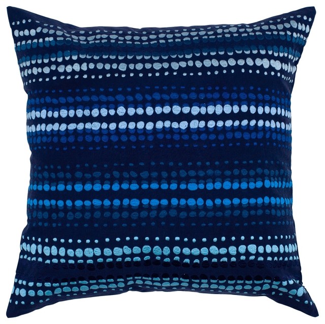 Indigo Blue Pillows, Set of 2 Transitional Decorative Pillows by Pizzazz! Home Decor, LLC