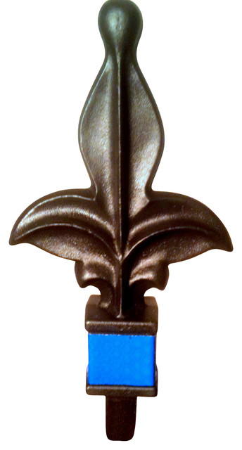 Large Fleur-De-Lis Finial Reflective Driveway Marker, Blue Reflective