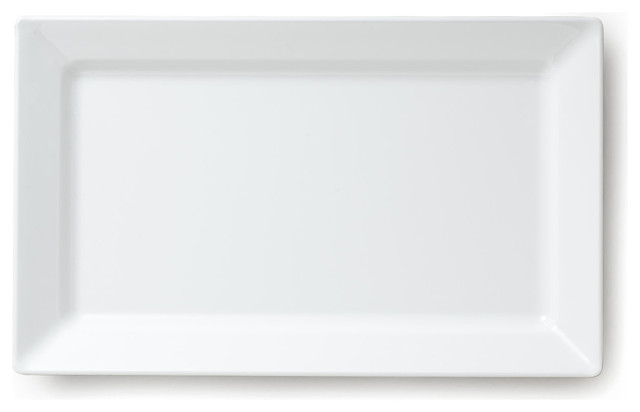 white rectangle platter