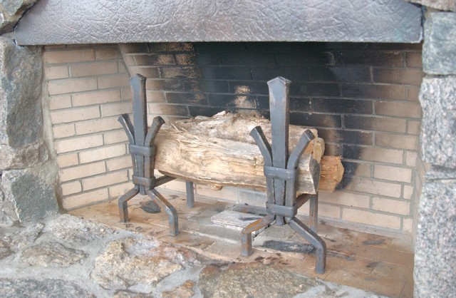 Oak Hill Iron Fire Place Accessories eclectic-family-room