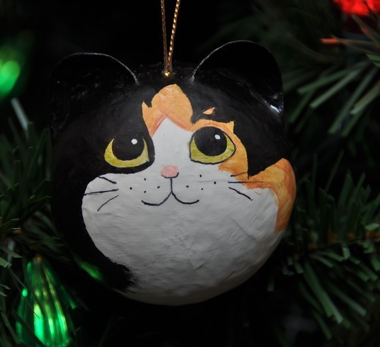 calico fur pattern cat christmas ornament christmas calico fur pattern cat christmas ornament christmas