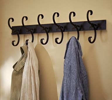 Vintage Scroll Row Of Hooks - Traditional - Wall Hooks - By Pottery Barn