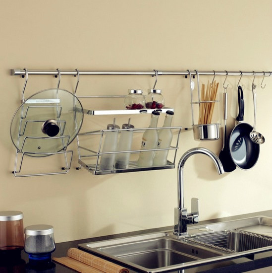 Sturdy and Durable Stainless Steel Kitchen Shelf Modern Kitchen