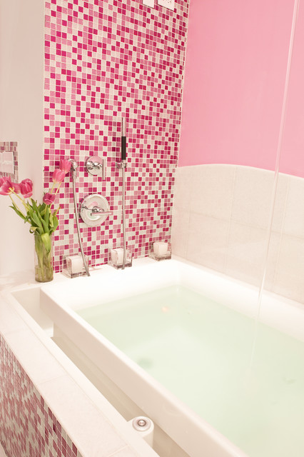 Pink Glitter Bathroom - Contemporary - Bathroom - other metro - by