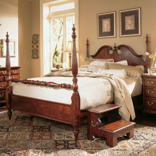 Cherry Grove Low Poster Bed King Traditional Beds by Modern
