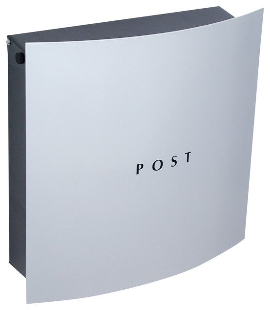 Hollywood Grey Wall Mount Mailbox Contemporary Letter Boxes