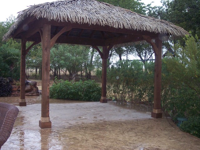 14' x 14' Patio Cover Contemporary Patio dallas by My Thatch Roof