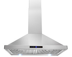 AKDY AG-ZBI30S Euro Stainless Steel Wall Mount Range Hood, 30" modern-range-hoods-and-vents