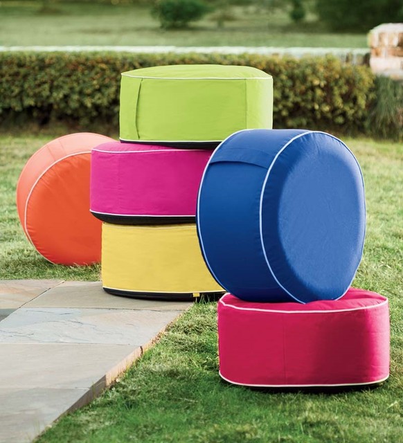 Inflatable Outdoor Ottoman Contemporary Outdoor Footstools And