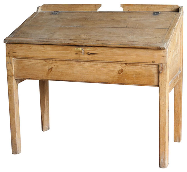 Vintage Industrial Sloped Top Desk Desks And Hutches calgary by