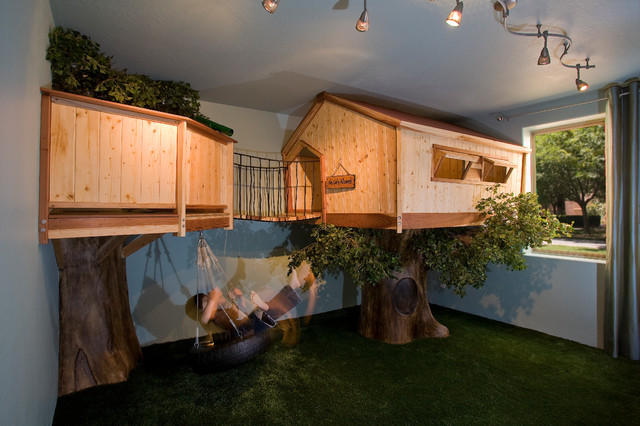 Kid's Treehouse Bedroom - traditional - kids - phoenix - by IBD Studio