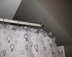 Sloped Ceiling Shower Rod The Home, Oval Bath Shower Curtain Rail For Sloping Ceiling