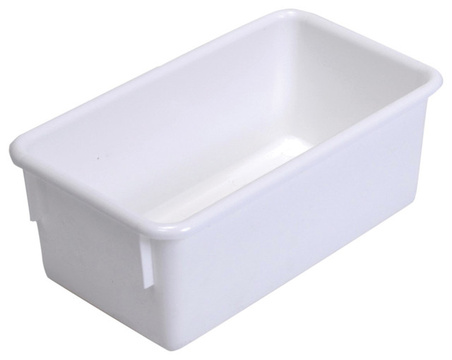 Home Plastic Storage Box Cabinet White Tote Tray 13"L X 8"W X 