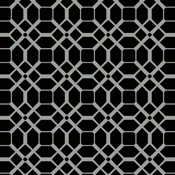 Geometric Black and Silver BW28724 Modern Wallpaper by
