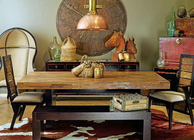 Rustic Zen Ranch - eclectic - dining room - houston - by High ...