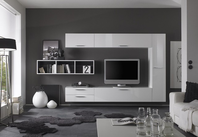 Modern Wall Unit TV Media Entertainment Center Club Composition 2 ...