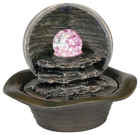 faux stone crystal ball small tabletop fountain with led faux stone crystal ball small tabletop fountain with led
