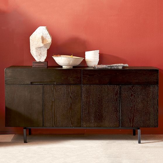Floating Storage Console Modern Buffets And Sideboards by West Elm