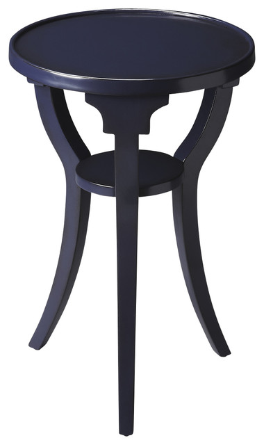 Dalton Navy Round Accent Table - Contemporary - Side Tables And End Tables - by Contemporary ...