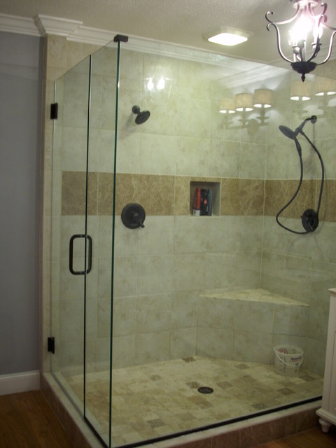 Glamour Bath and Walk in Closet Remodel. traditional-