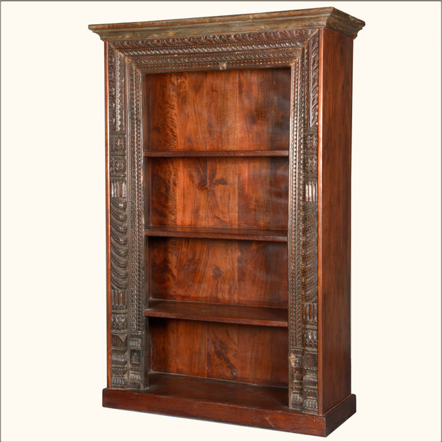  Reclaimed Wood 4-Shelf Open Display Bookcase traditional-bookcases