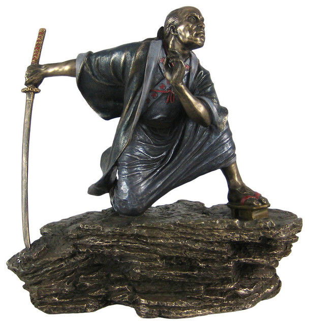 Japanese Samurai Statue Figure Warrior Martial Arts Traditional