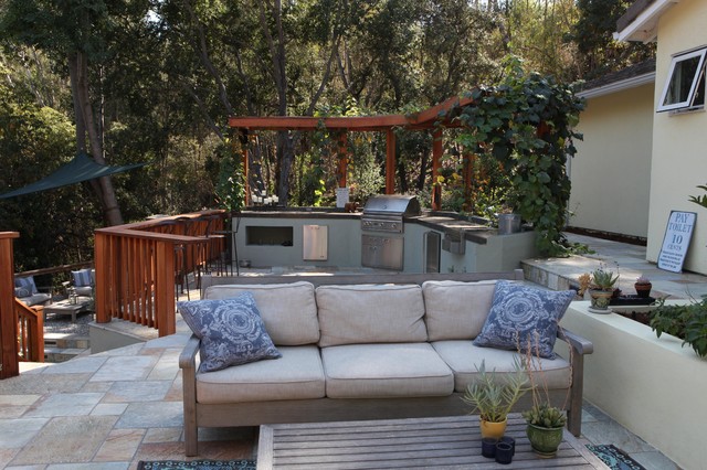 Studio City Tree House rustic-patio