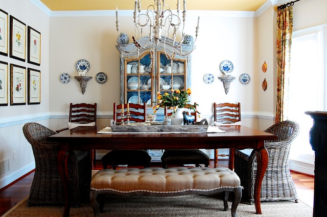 traditional dining room by Corynne Pless