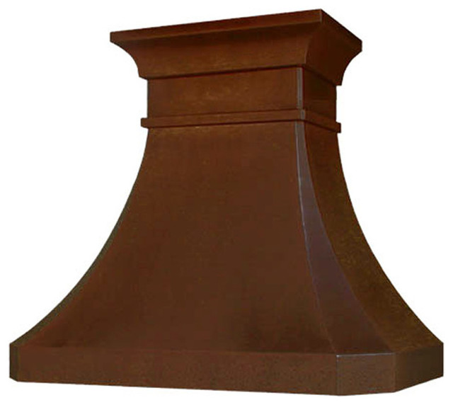 Hammered Copper Stove Hood "Greensboro", Antique, 30", Wall Mount Traditional Range Hoods