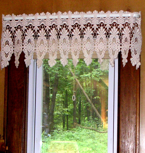 Macrame Ring Lace Traditional Curtains san diego by Old World Lace