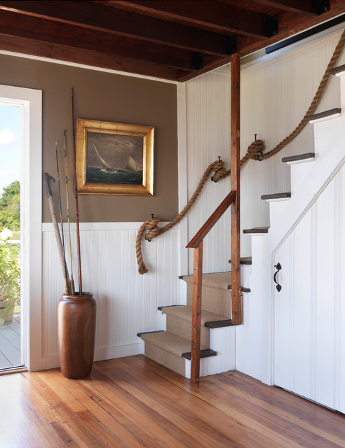 Coastal Cottage - beach style - staircase - providence - by Kate 